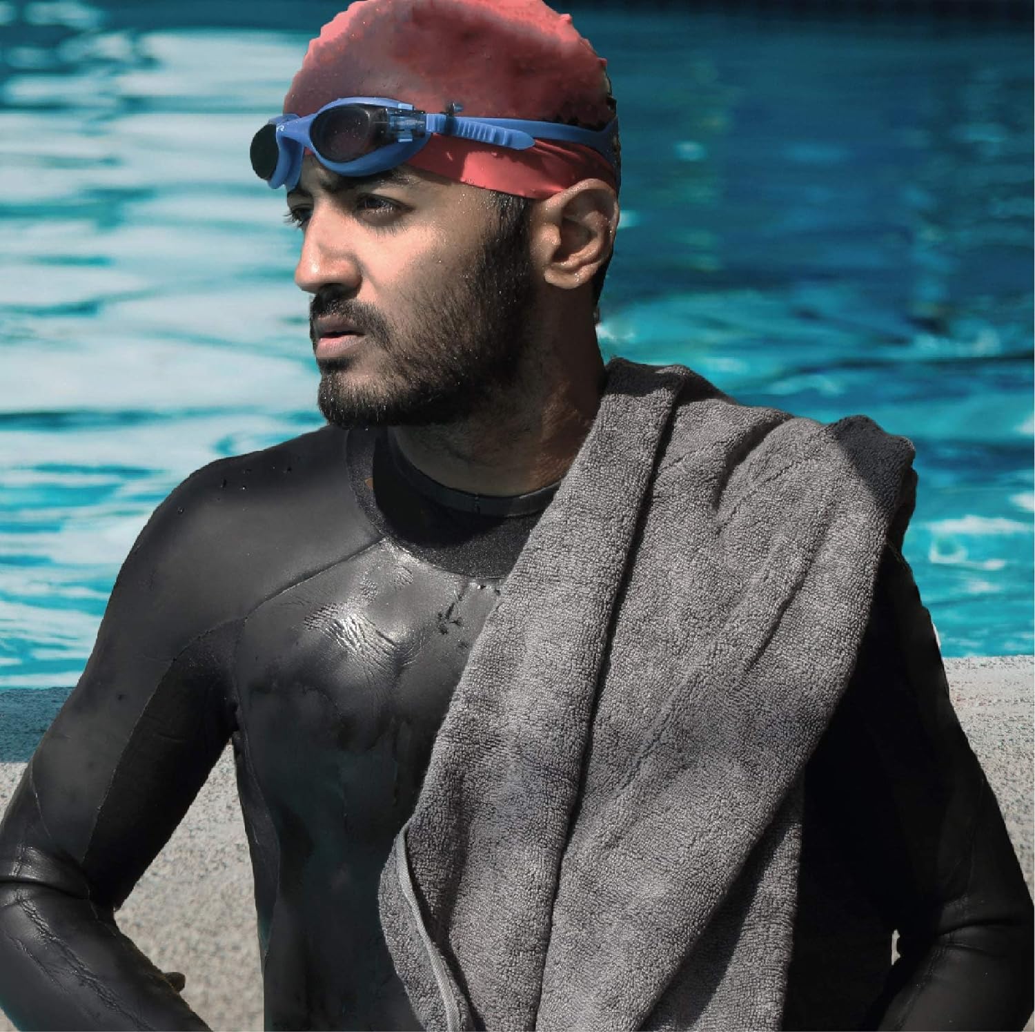 HEELIUM Bamboo Bath Towel | Ultra Absorbent | 3X Softer Than Cotton Towels | 140 x 70 cm - 600 GSM | Pack of 1 - Grey - Image 3